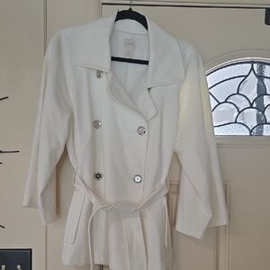 Chico's Classic Cream Trench Coat
